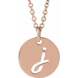 Platinum Script Initial D 9.97x9.97 mm Necklace – Elegant Personalized Design