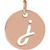 14K Rose Gold Script Initial F Necklace