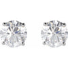 14K White 3mm 1/5 CTW Natural Diamond Stud Earrings