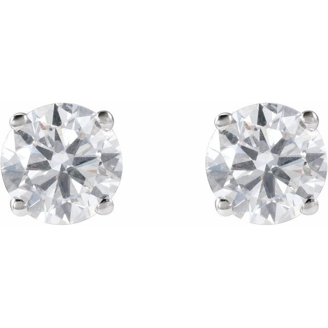 14K Yellow 3.4mm :: 1/3 CTW Lab-Grown Diamond Stud Earrings