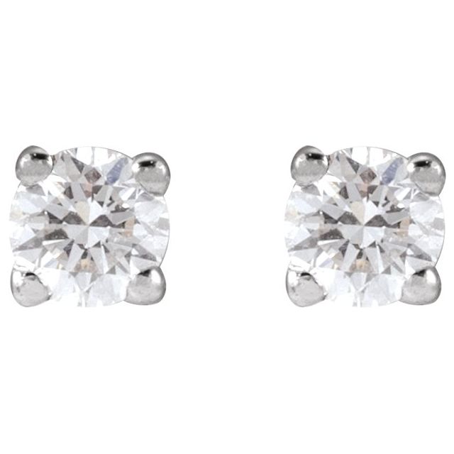 14K Yellow 3.4mm :: 1/3 CTW Lab-Grown Diamond Stud Earrings