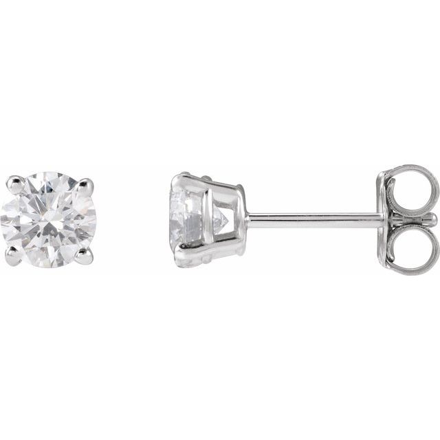 14K Yellow 3.4mm :: 1/3 CTW Lab-Grown Diamond Stud Earrings