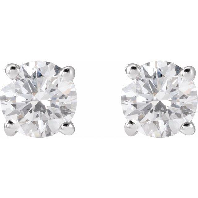 14K Yellow 3.4mm :: 1/3 CTW Lab-Grown Diamond Stud Earrings