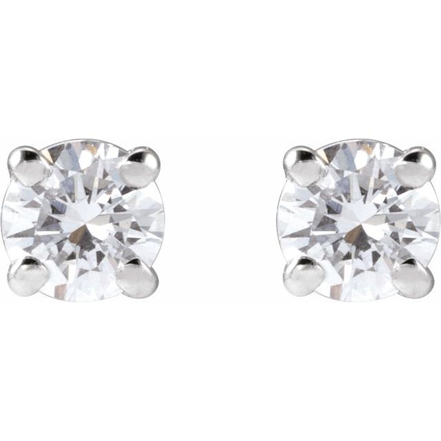 14K Yellow 3.4mm :: 1/3 CTW Lab-Grown Diamond Stud Earrings