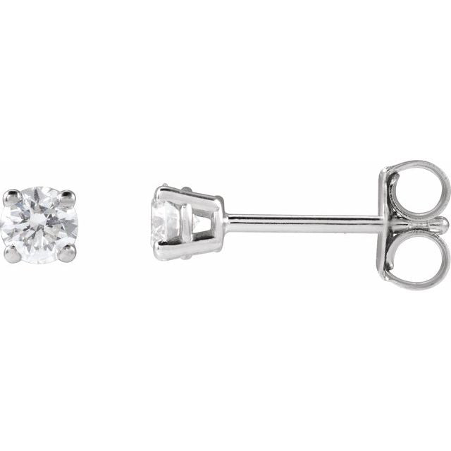 14K Yellow 3.4mm :: 1/3 CTW Lab-Grown Diamond Stud Earrings