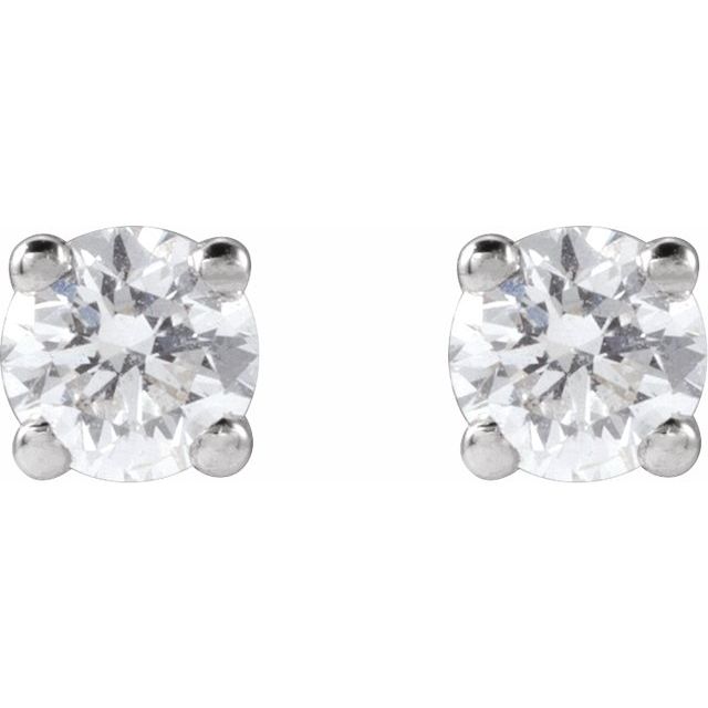 14K Yellow 3.4mm :: 1/3 CTW Lab-Grown Diamond Stud Earrings