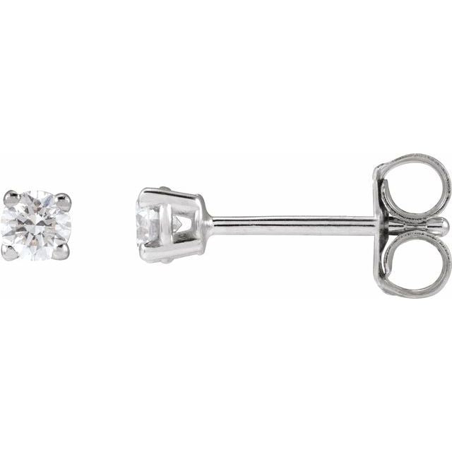 14K Yellow 3.4mm :: 1/3 CTW Lab-Grown Diamond Stud Earrings