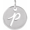 14K Rose Gold Script Initial F Necklace