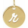 14K Rose Gold Script Initial F Necklace