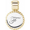 Personalized Platinum Beaded Disc Pendant - Engravable Elegance