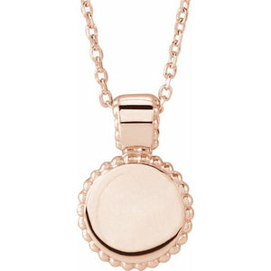 14K White Gold Adjustable 16-18
