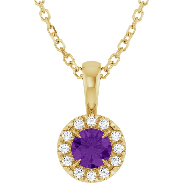 14K Gold Natural Emerald And Natural Diamond French-Set Halo-Style Pendant