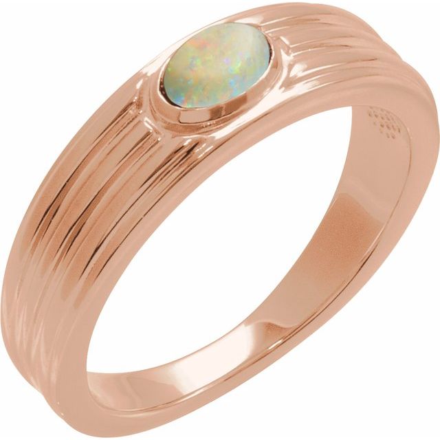 Natural Turquoise Cabochon Solitaire Ring in 14K Gold, Silver & Platinum