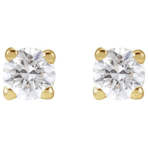 14K Yellow Gold 1/3 CTW Lab-Grown Diamond Stud Earrings