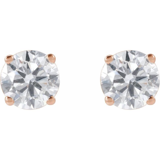 14K Yellow 3.4mm :: 1/3 CTW Lab-Grown Diamond Stud Earrings