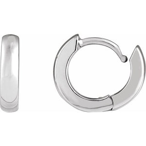 Platinum Hinged Hoop Earrings