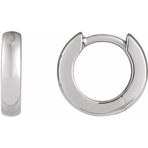 Platinum Hinged Hoop Earrings