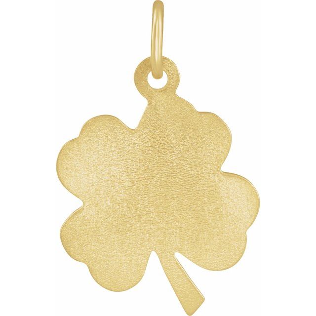 14K Gold Four Leaf Clover Charm/Pendant