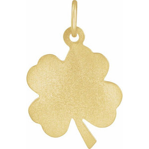 14K Gold Four Leaf Clover Charm/Pendant
