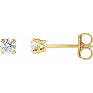 14K Yellow Gold 1/3 CTW Lab-Grown Diamond Stud Earrings