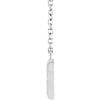 14K White Gold 23.1x8.9 mm Freeform Bar Necklace - Elegant Design