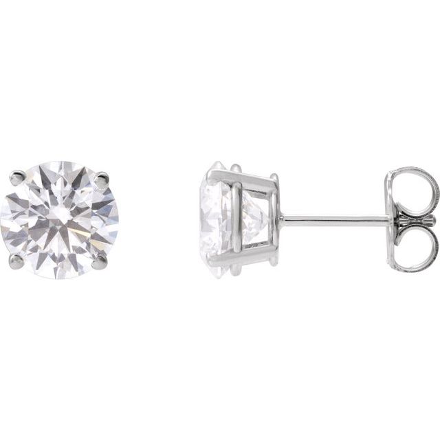 14K Yellow 3.4mm :: 1/3 CTW Lab-Grown Diamond Stud Earrings