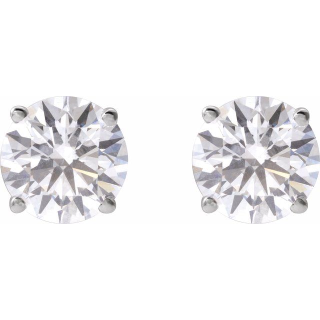 14K Yellow 3.4mm :: 1/3 CTW Lab-Grown Diamond Stud Earrings