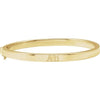 14K Yellow Gold, 6 mm Tube Design Hinged Bangle Bracelet - Elegant Luxury