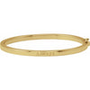 14K Yellow Gold, 6 mm Tube Design Hinged Bangle Bracelet - Elegant Luxury