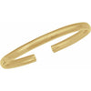 14K Yellow Gold 6 mm Hinged Cuff Bracelet - Elegant Design