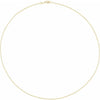 14K Yellow Gold Adjustable 1.3 mm Cable Chain, 16-18 Inch