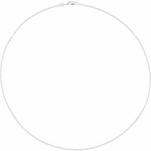 14K Yellow Gold 1 mm Adjustable Cable Chain Necklace 16-18