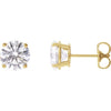 14K Yellow 3.4mm :: 1/3 CTW Lab-Grown Diamond Stud Earrings