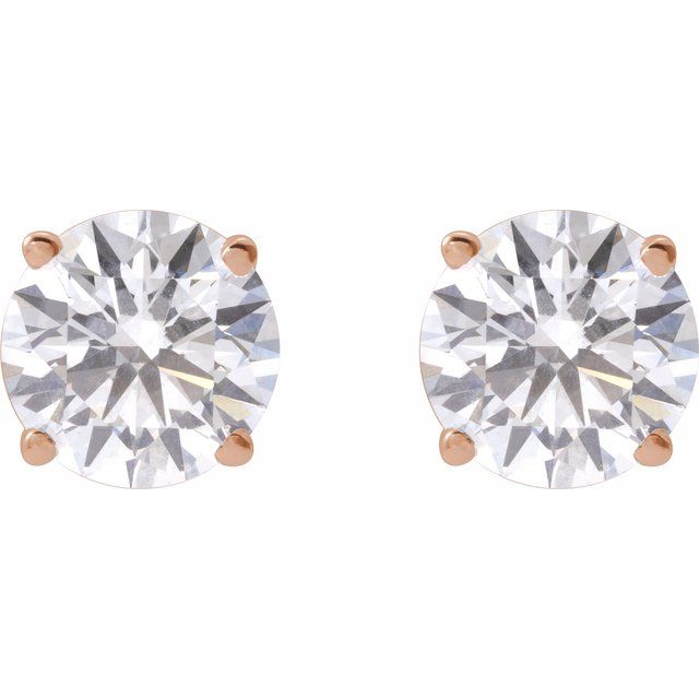 14K Yellow Gold 1/3 CTW Lab-Grown Diamond Stud Earrings