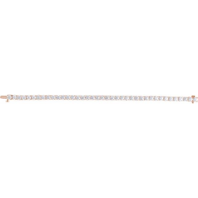 14K Yellow Gold 7" Lab-Grown Diamond Line Bracelet - Elegant Design