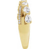 14K Yellow Gold 1 1/8 CTW Natural Diamond Pear-Shaped Ring