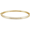 14K Yellow Gold, 7x5 mm Lab-Grown Diamond Bangle Bracelet – Elegant Design