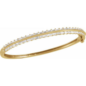 14K Gold Lab-Grown Diamond Bangle Bracelet