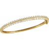 14K Yellow Gold, 7x5 mm Lab-Grown Diamond Bangle Bracelet – Elegant Design