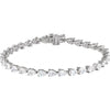 14K Yellow Gold 7x5 mm Lab-Grown Diamond Line Bracelet - Elegant Design