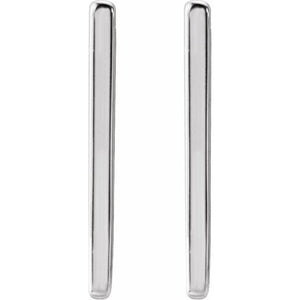 Platinum 20mm Geometric Hinged Hoop Earrings – Modern Elegance