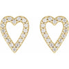 Platinum 1/4 CTW Natural Diamond Love Heart Earrings