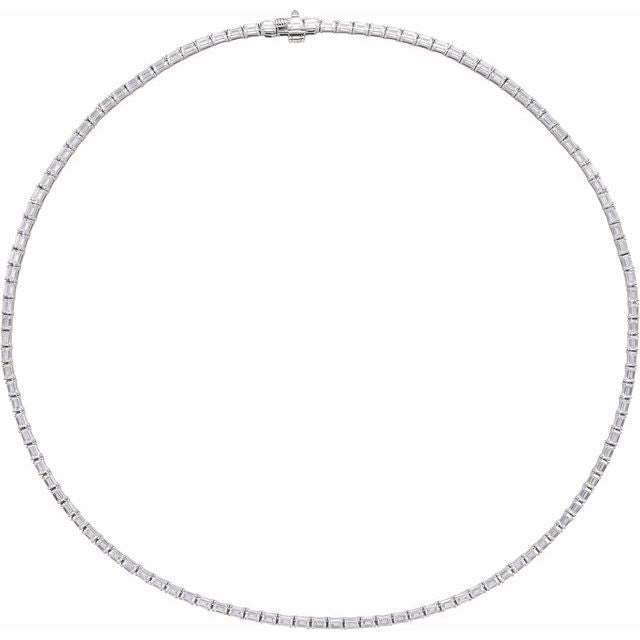 14K Gold Lab-Grown Diamond Line Necklace