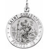 14K Yellow Gold 29 mm St. Christopher Pendant - Luxurious Protection Medal