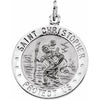 Sterling Silver 22 mm St. Christopher Travel Medal - Faith and Protection