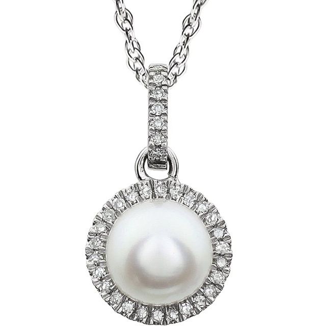 1/10 CTW Natural Birthstone Gemstone Necklace in 14K Gold