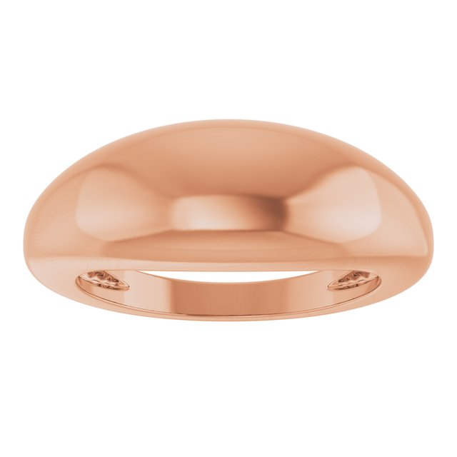 14K Gold 10 mm Polished Dome Ring – Classic Design