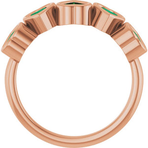 Heart-Shaped 14K Rose Gold Mozambique Garnet Ring