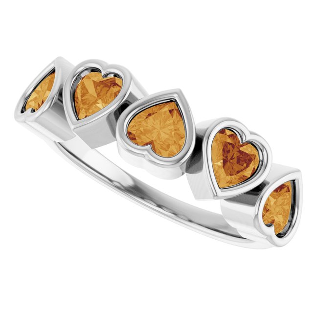 Heart-Shaped 14K Rose Gold Mozambique Garnet Ring