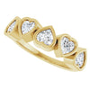 14K White Gold Heart-Shaped Lab-Grown Diamond Ring with 1 1/8 CTW